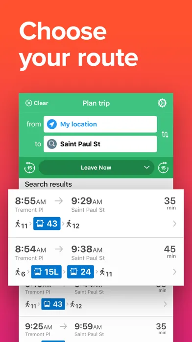 Captures d'écran de Denver Transit: RTD Bus TImes