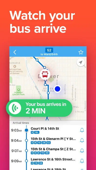 Captures d'écran de Denver Transit: RTD Bus TImes