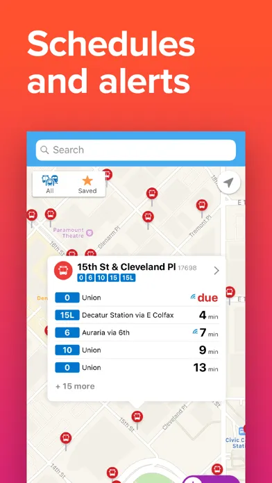 Captures d'écran de Denver Transit: RTD Bus TImes