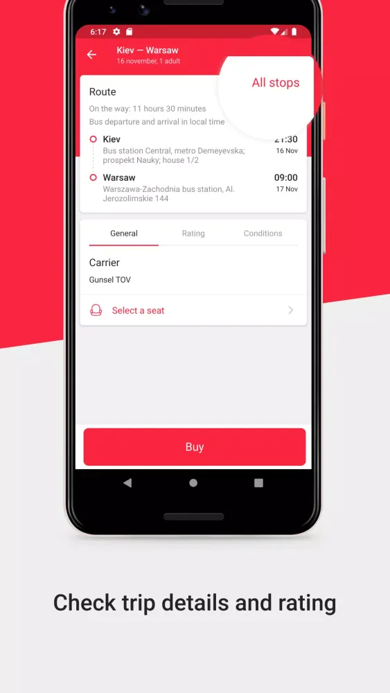 BUSFOR - bus tickets Screenshots