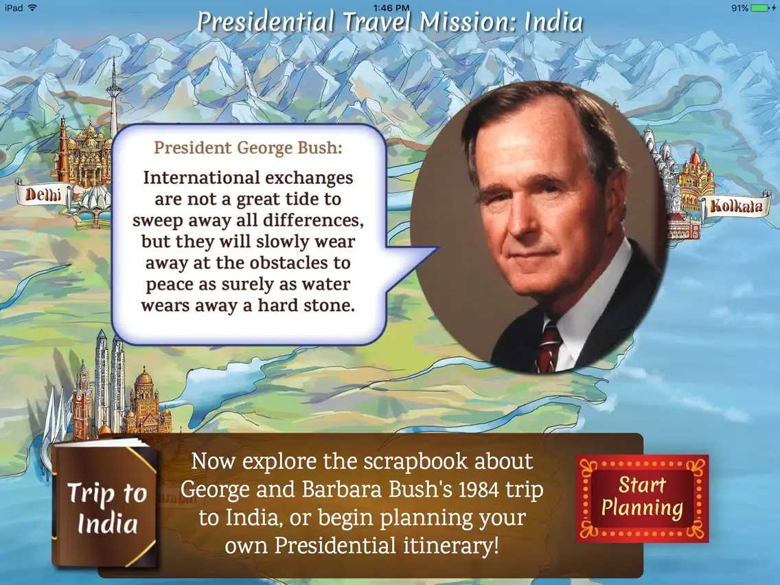 President Travel Mission:India iPad  Screenshots