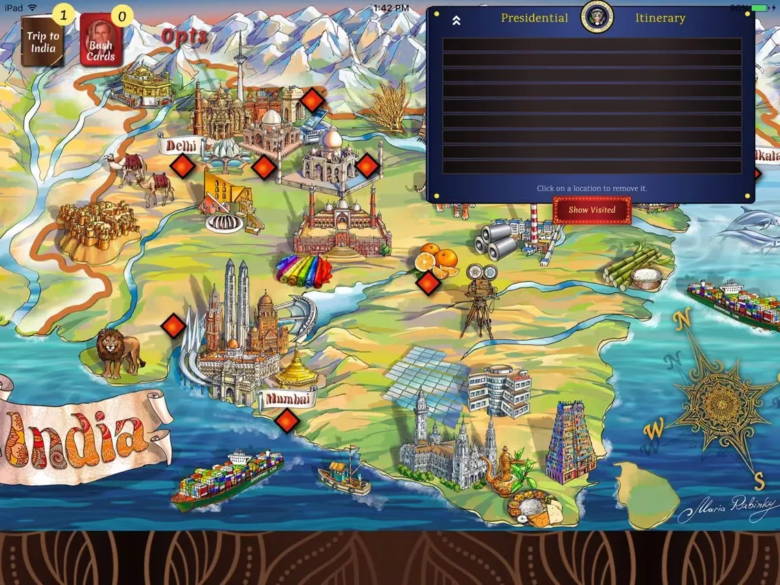 President Travel Mission:India iPad  Screenshots