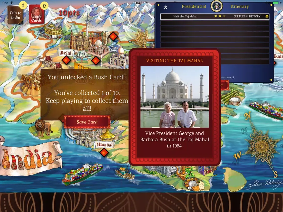 President Travel Mission:India iPad  Screenshots
