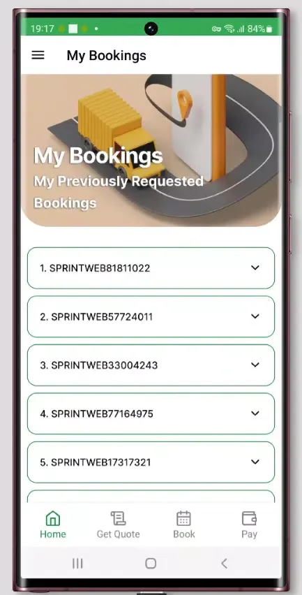 Sprint Couriers Screenshots