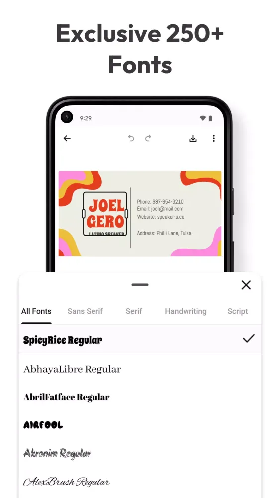 Business Card Maker Screenshots
