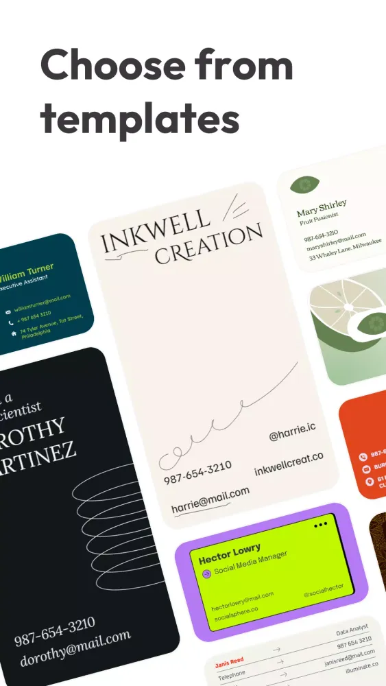 Business Card Maker Screenshots