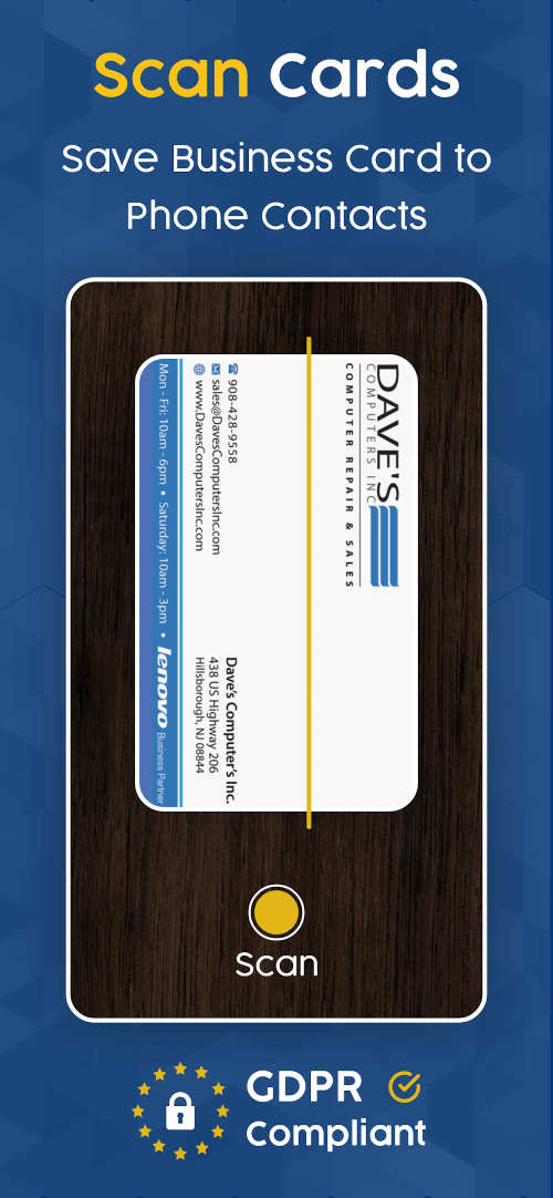 Business Card Scanner & Reader-screenshot-1