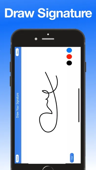 Capturas de tela do Signature-App
