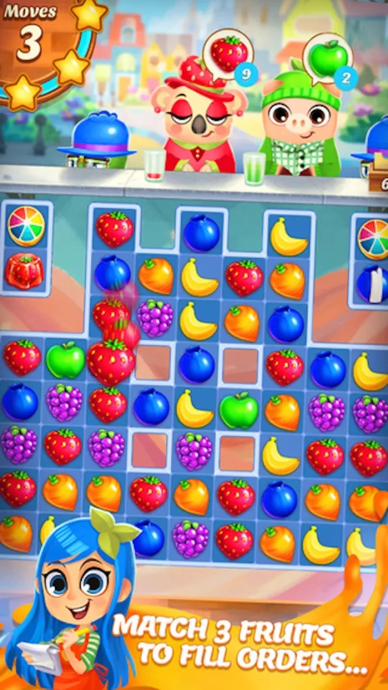 Capturas de tela do Fruit Chef - 3 juice mania match puzzle game