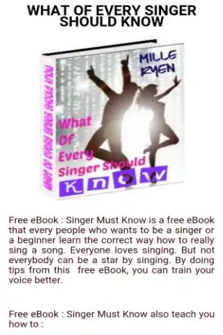 Free eBook : Singer Must Know Screenshots