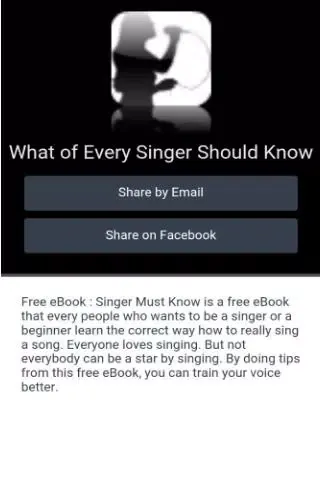 Free eBook : Singer Must Know Screenshots