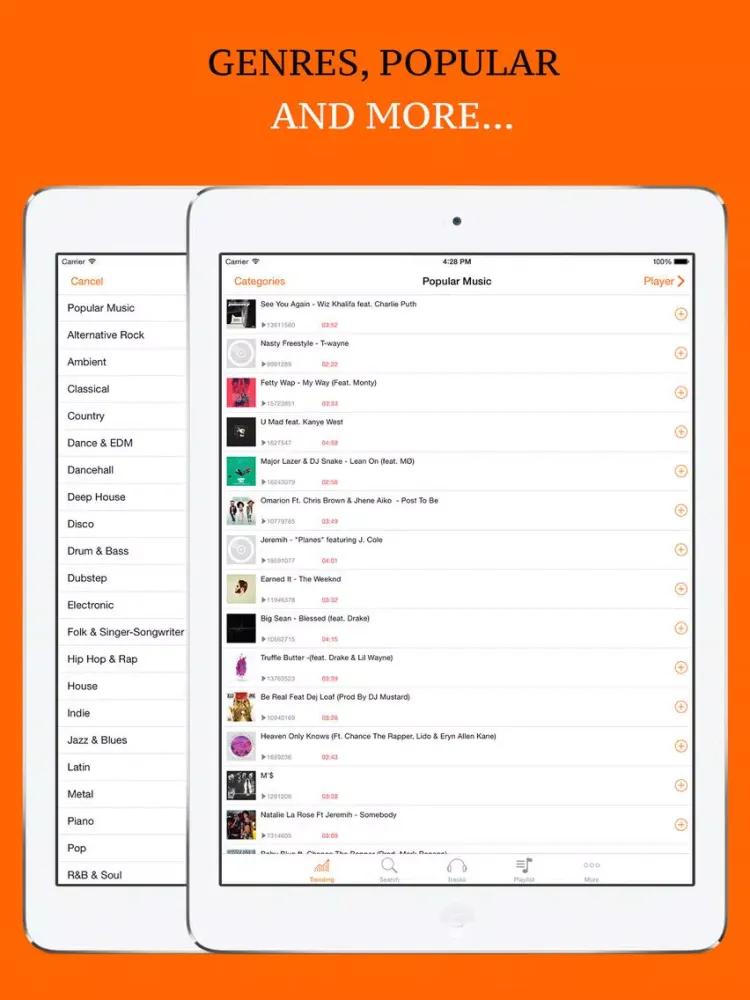 صور iMuzic - Free Mp3 Music lite - Streamer & Playlist Manager for SoundCloud® iPad 