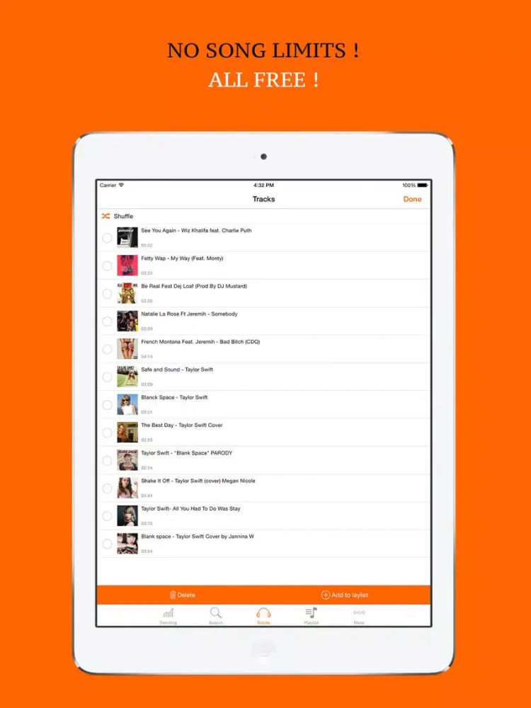 صور iMuzic - Free Mp3 Music lite - Streamer & Playlist Manager for SoundCloud® iPad 
