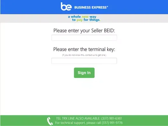 BE Transaction Terminal iPad  স্ক্রিনশট