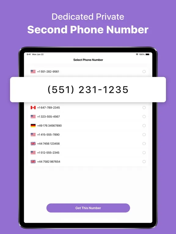 ภาพหน้าจอของ 2nd Phone Number: Second Line iPad 