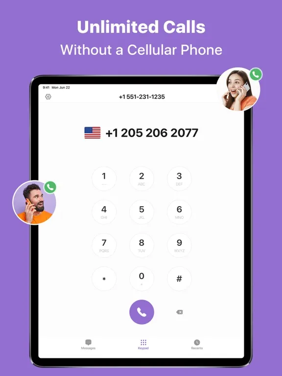 ภาพหน้าจอของ 2nd Phone Number: Second Line iPad 