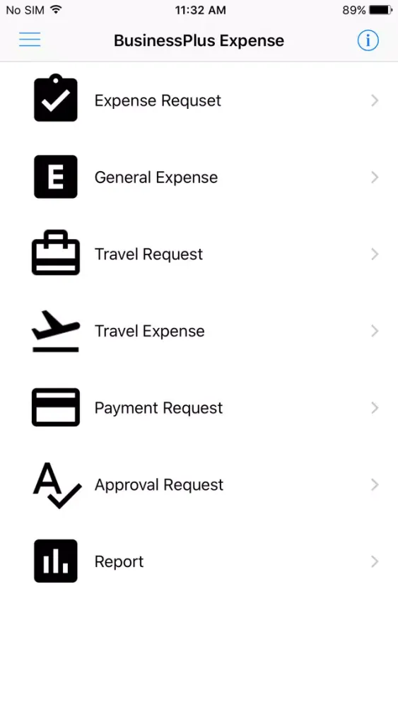 Zrzuty ekranu BusinessPlus Expense