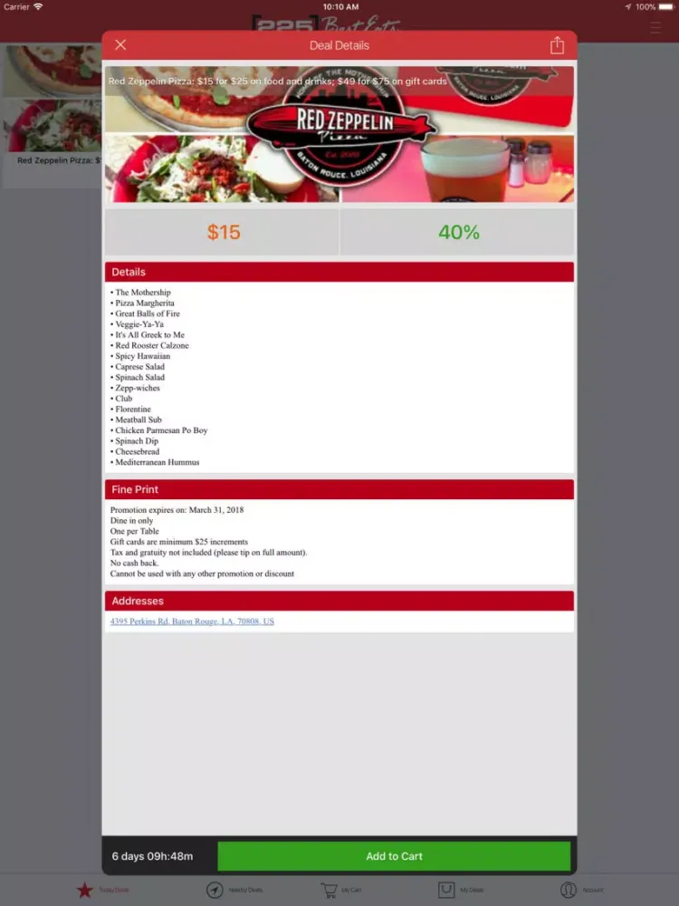 225: Best Eats iPad  Ekran Görüntüleri