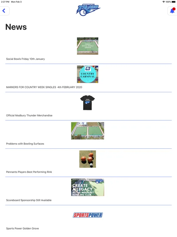 Modbury Bowling Club iPad 应用截图