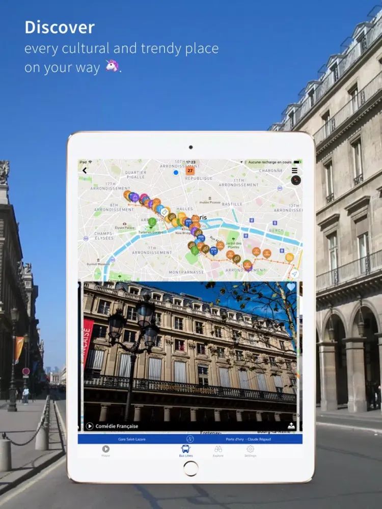 Audio Guide Paris Visit Bus iPad  Screenshots