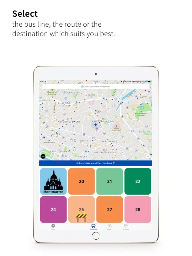 Audio Guide Paris Visit Bus iPad  Screenshots