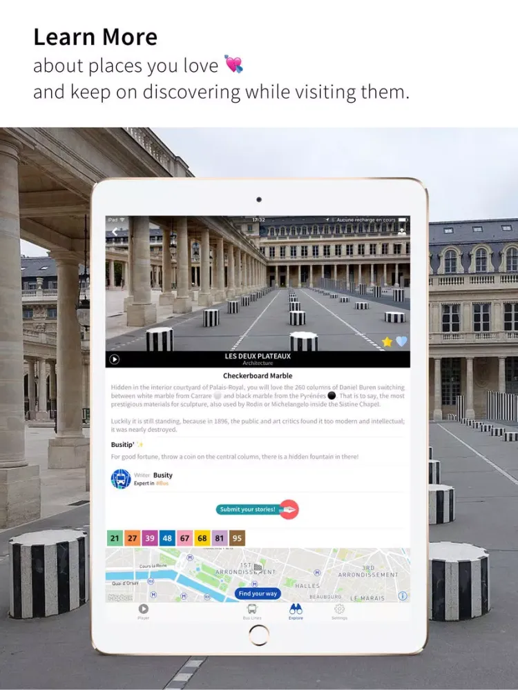 Audio Guide Paris Visit Bus iPad  Screenshots