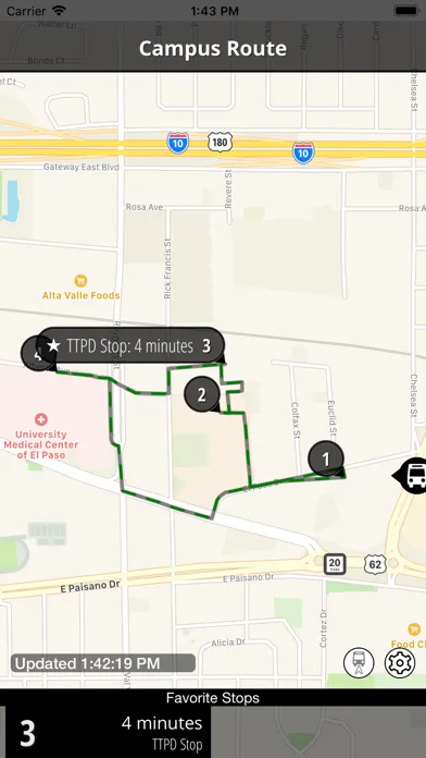 BusWhere for TTUHSC El Paso Screenshots