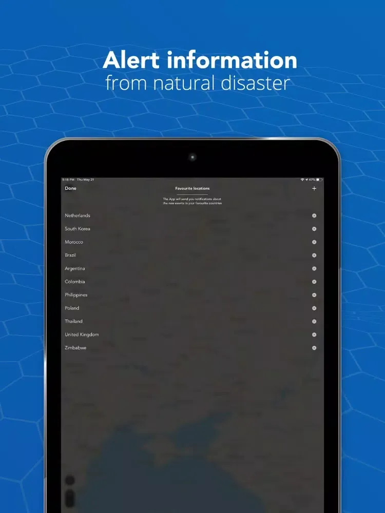 Weather app iPad  Screenshots