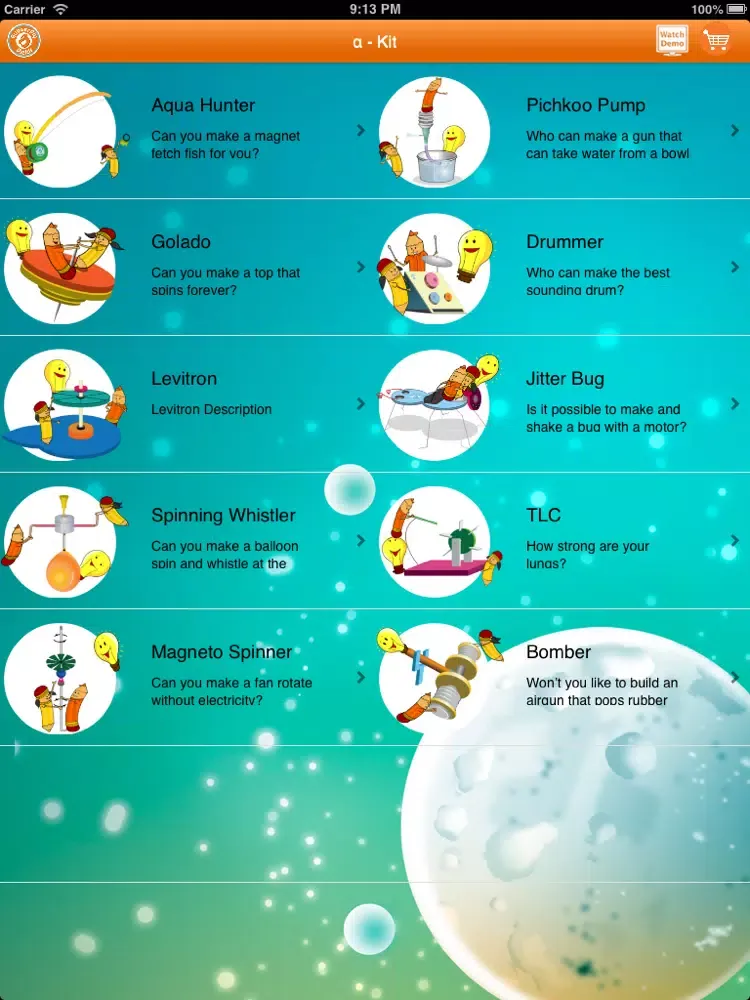 Tangkapan skrin Fun-Do Science iPad 