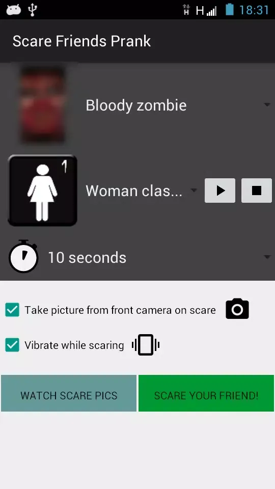 Capturas de tela do Funny phone prank with camera