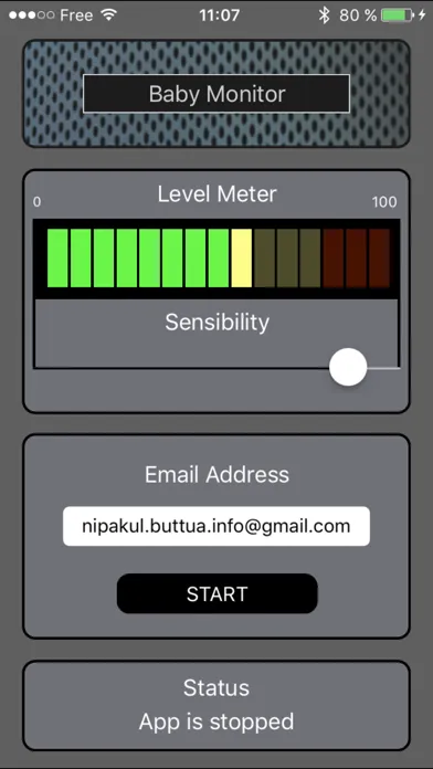 Tangkapan skrin Baby Monitor Alert by Email - Lite