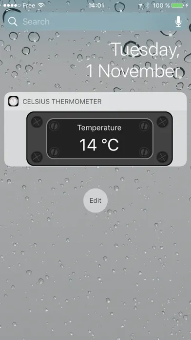 Capturas de tela do Celsius Thermometer