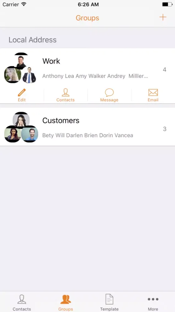 Simple Contacts Manager - Easy Contacts for iPhone سکرین شاٹس
