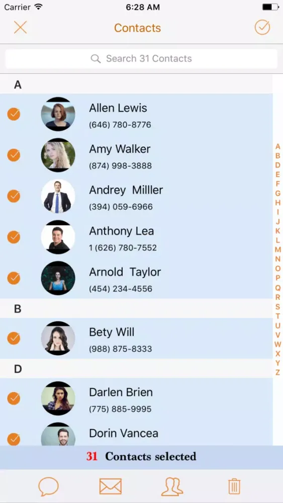 Simple Contacts Manager - Easy Contacts for iPhone سکرین شاٹس
