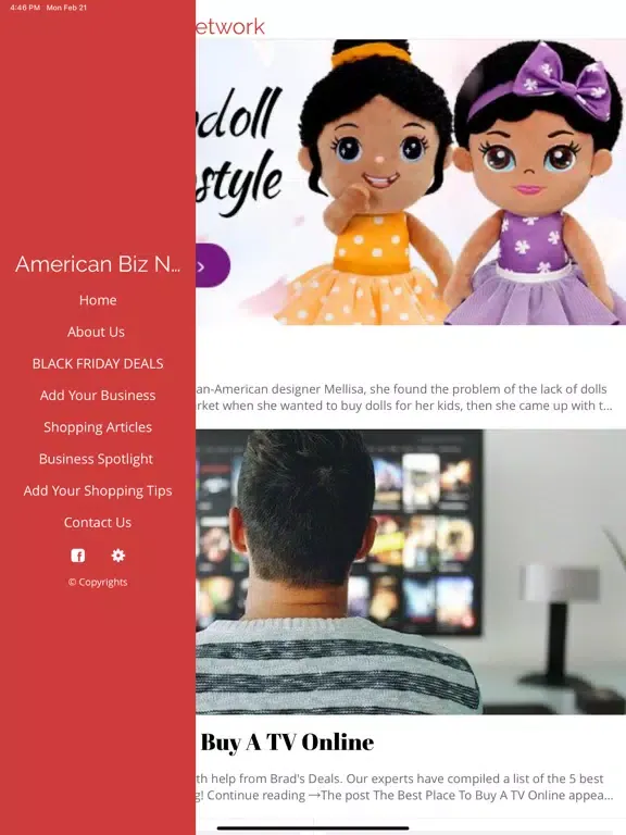 Capturas de pantalla de American Business Network iPad 
