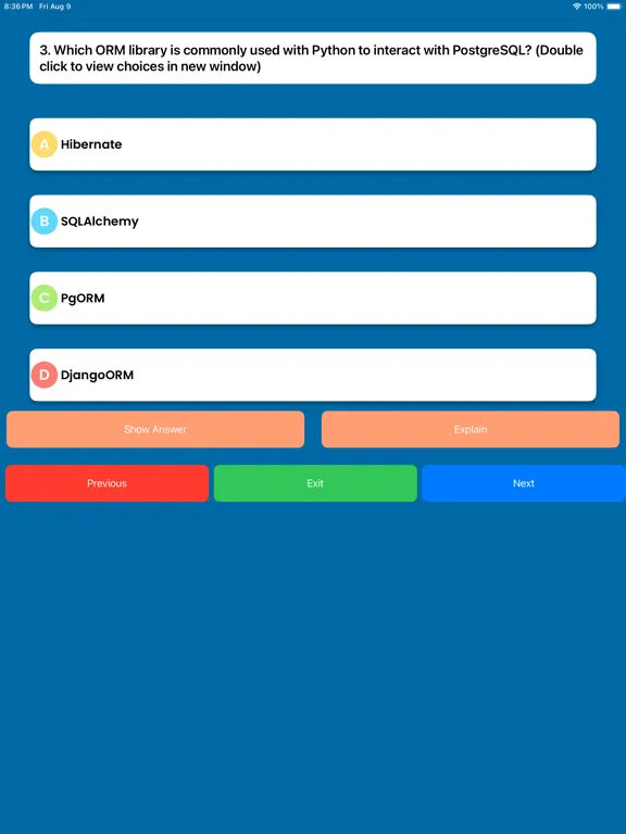 Скриншоты PostgresqlCertiQuestions iPad 