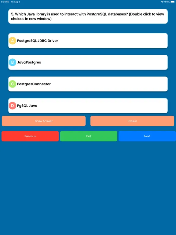 Скриншоты PostgresqlCertiQuestions iPad 