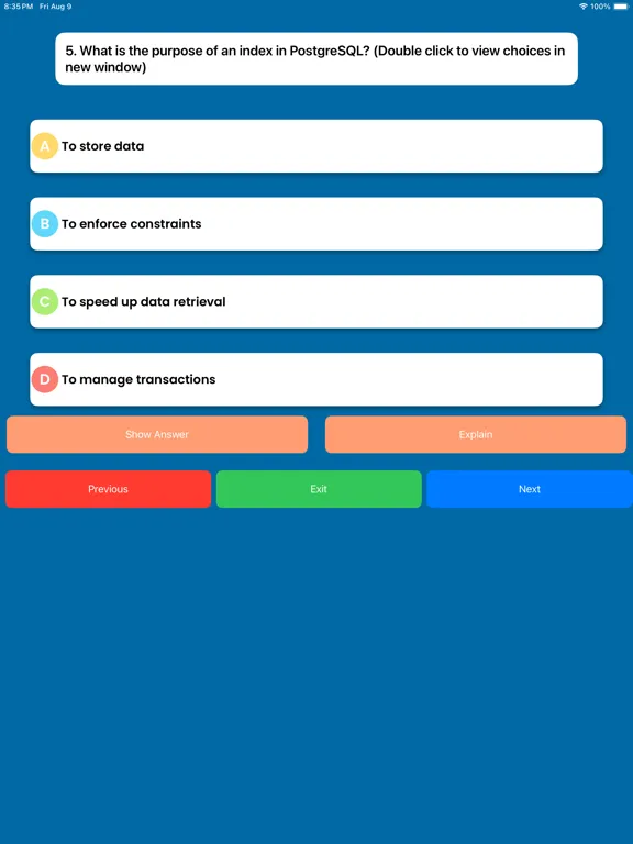 Скриншоты PostgresqlCertiQuestions iPad 