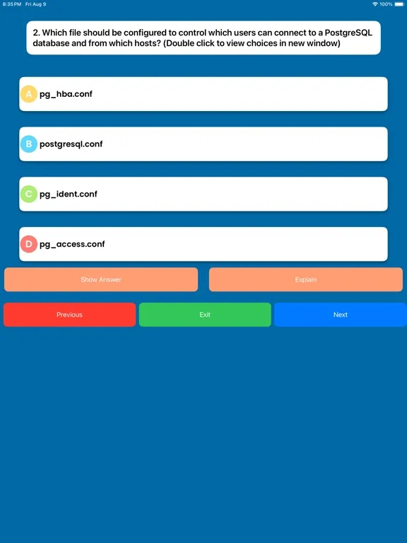 Скриншоты PostgresqlCertiQuestions iPad 