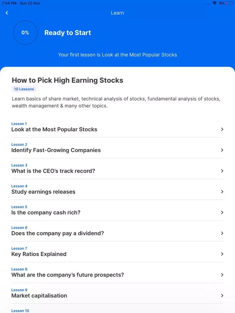 Buy Stocks - Learn to invest iPad  Ekran Görüntüleri
