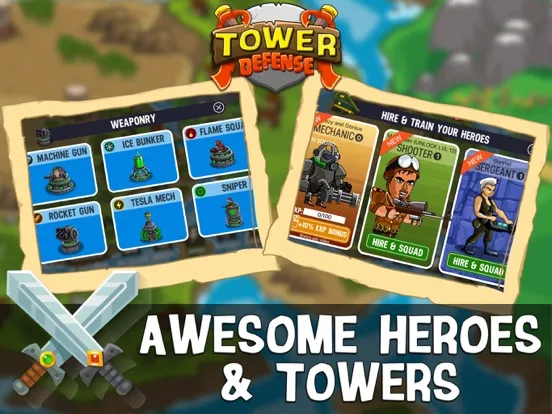 Ảnh chụp màn hình của Infinite Warfare Tower Defence iPad 
