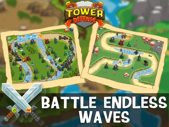 Ảnh chụp màn hình của Infinite Warfare Tower Defence iPad 