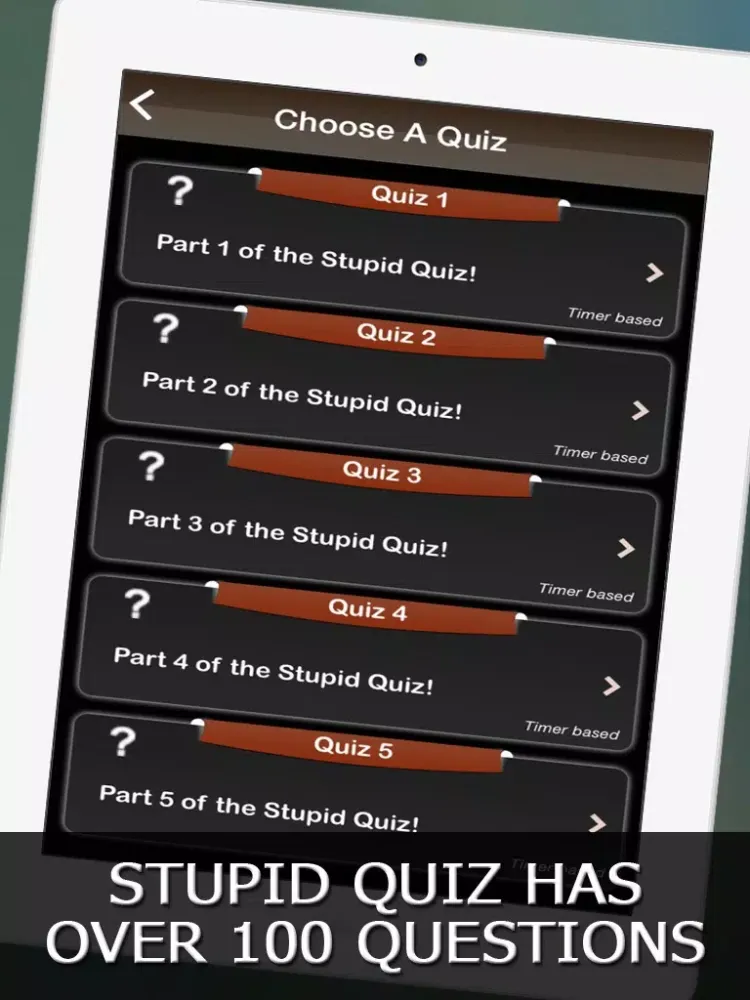 Zrzuty ekranu Stupid Quiz! iPad 