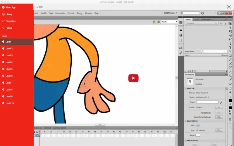 Capturas de tela do Ultimate Guides - Adobe Flash Edition