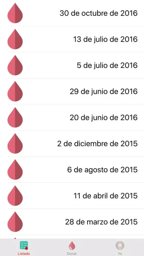 تصاویر Dona Sangre: Registro y recordatorio de donaciones