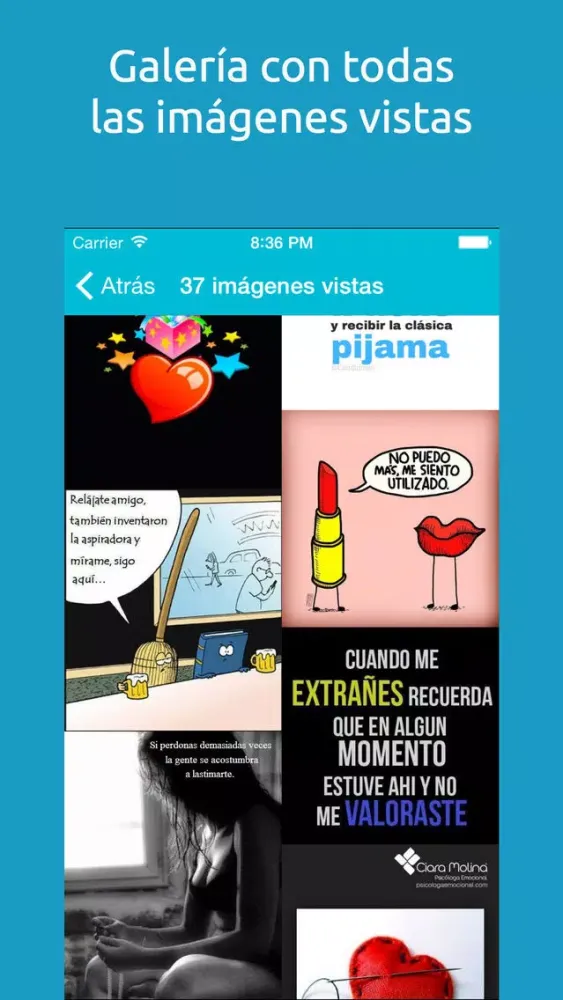 ภาพหน้าจอของ Imágenes y frases graciosas, positivas, divertidas, chistosas, optimistas, ocurrentes y alegres - Las mejores fotos con citas para compartir con amigos - La Imagen Del Dia