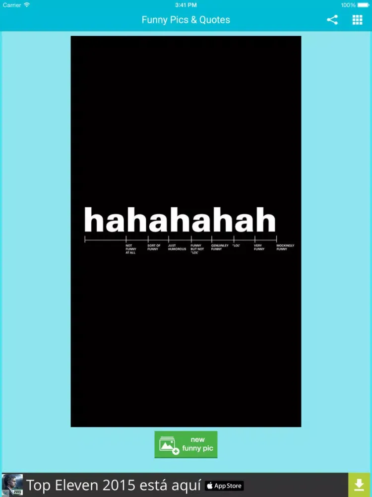 Tangkapan skrin Funny pics and quotes iPad 