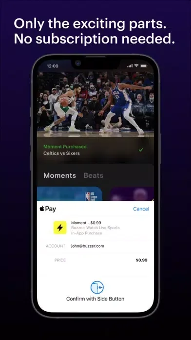 ภาพหน้าจอของ Buzzer: Watch Live Sports