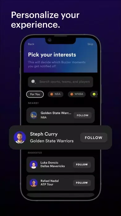 ภาพหน้าจอของ Buzzer: Watch Live Sports