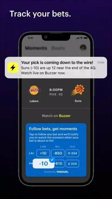 ภาพหน้าจอของ Buzzer: Watch Live Sports